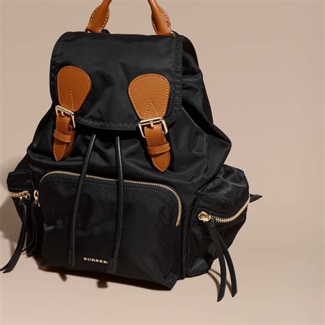 BURBERRY Nylon Medium Rucksack Backpack Black